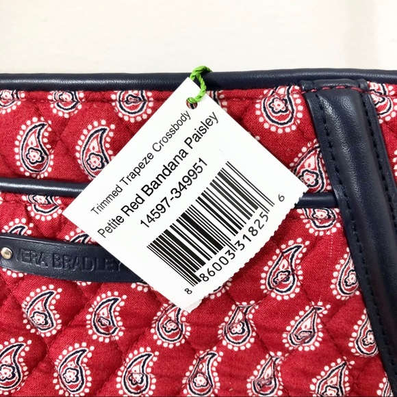 NWT Vera Bradley Trimmed Trapeze Crossbody Purse - Picture 6 of 8